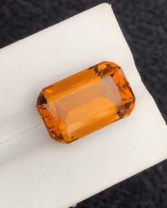Piedra preciosa suelta facetada de citrino natural, limpio y amarillo, tipo lupa, para la fabricación de joyas. - Product Image 2