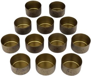 Support de bougie chauffe-plat en métal moleté doré antique, décoration de table de luxe pour la maison, les mariages et les événements, vente en gros - Product Image 4