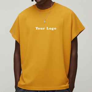 Camiseta de cuello redondo para hombre, estilo nuevo, 100% algodón peinado, 210 g/m², de secado rápido, antiarrugas, con logotipo personalizado, color sólido. - Product Image 4