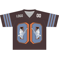 Camiseta de Fútbol Americano para Hombre, Cuello en V, Estampada, Manga Corta, Corte Holgado, Color Personalizado, Transpirable, Antibacteriana, de Secado Rápido