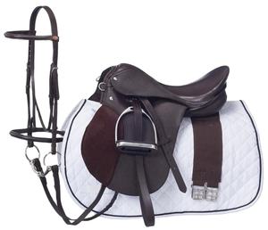 TI101OA033 Silla de Doma Inglesa Nueva de Cuero Genuino, Talla Personalizada, Juego de Arreos, Estructura de Madera, Herrajes de Acero Inoxidable para Equitación - Product Image 3