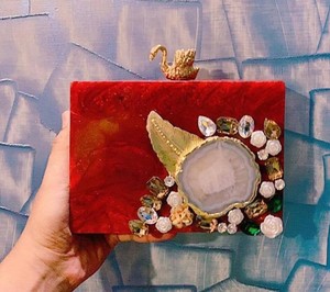 Customized Black Resin <b>Storage</b> <b>Bag</b> Clutch <b>Bag</b> with Crystal & Rhinestone Embellishment Chic Evening Party Bridal Purse Handbag - Product Image 3