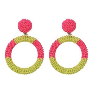 Pendientes de Cuentas Ligeros con Diseño de Flor para un Look Festivo, Cuentas Bordadas a Mano Coloridas por MD HANDICRAFTS - Product Image 2