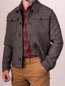 เสื้อแจ็คเก็ตขนสัตว์สีน้ำตาลสำหรับผู้ชาย Ennerdale - Product Image 1