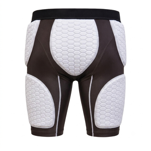 Shorts de protection rembourrés blancs pour adultes, fabriqués pour le football américain, résistants aux impacts, pour sports extrêmes, vêtements OEM. - Product Image 2