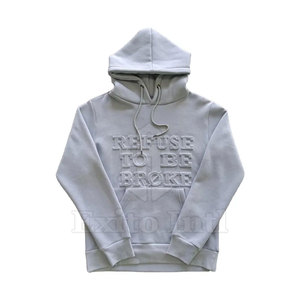 เสื้อฮู้ดดี้ผู้ชายปักโลโก้ตามสั่ง ผ้าฟลีซคอตตอน 100% สไตล์สตรีทแวร์ สำหรับผู้ใหญ่ ใส่ได้ในฤดูหนาว - Product Image 1