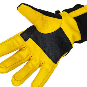 Gants de travail de sécurité anti-choc en cuir de vache et de chèvre GLOVEMAN Heavy Duty Rigger pour la construction industrielle, avec protection TPR - Product Image 3