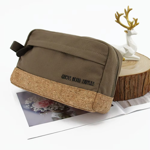 Hot Selling Unisex Premium <b>Cork</b> Canvas Travel Organizer Waterproof PVC PU Toiletries Bag Zipper Sustainable Cosmetic Bag Women - Product Image 5