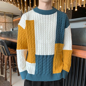 Pull tricoté moderne pour homme, respirant, avec logo frontal, 100 % coton/laine, confortable, doux, léger et chaud - Product Image 4