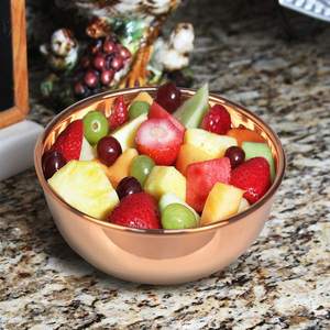 Tazón Redondo de Cobre Puro de 5 Pulgadas para Servir Helado y Fruta, Estilo Vintage, Ecológico, Precio al por Mayor en India - Product Image 4