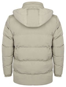 Veste matelassée à capuche décontractée pour homme pour l'hiver avec motif de dessin animé, logo frontal, fermeture éclair, design patchwork, personnalisable - Product Image 4