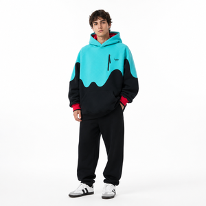 Custom Waterproof Tall Snowboarding Hoodie Longline Oversized Fleece Pullover Heavyweight Winter Ski Techwear Men's Sweatshirt - Product Image 5