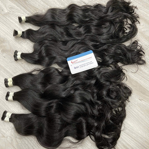 2026 Big Sale Wavy Bulk Human Hair <b>Extensions</b> Natural Color Viet Nam Wavy Hair Bundles <b>For</b> <b>Braiding</b> Factory Price Drop Ship - Product Image 5