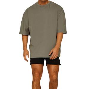 Camiseta de Hombre de Color Azul, 100% Algodón, Tejido de Punto, Estilo Holgado, Manga Corta, Transpirable, de Secado Rápido, para Gimnasio, Fitness y Fisicoculturismo - Product Image 6