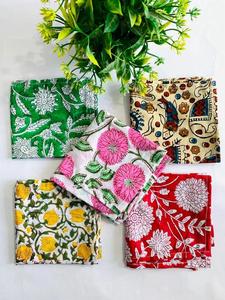 Servilletas de algodón ecológicas, servilletas cuadradas estilo boho, servilletas indias personalizadas, servilletas de tela hechas a mano, servilletas de tela lavables para boda - Product Image 4
