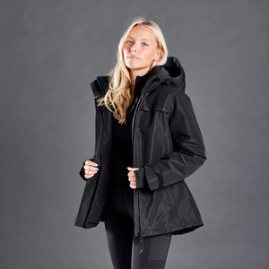 Women Winter Vintage Waterproof Nylon <b>Lightweight</b> Hooded <b>Long</b> Raincoat Casual <b>Coat</b> Wholesale Price - Product Image 2
