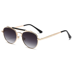 Nouvelles Lunettes de Soleil Rondes Vintage Double Pont en Métal de Haute Qualité 2026 avec Verres Anti-UV pour Hommes et Femmes, Idéales pour les Activités de Plein Air - Product Image 1