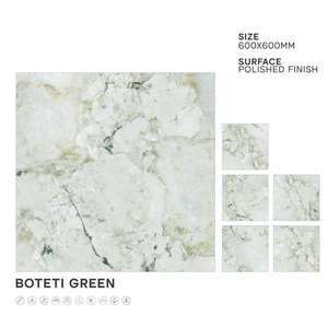 Vistaar Factory's Glossy Series 60x60cm Carrelages de sol en porcelaine polie gris glamour pour immeuble de bureaux extérieur brique réfractaire - Product Image 2