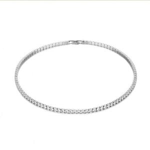 MAISHA Diamant de laboratoire CVD HPHT rond de 0,50 carat avec chaîne tennis en argent 925 de 22 pouces, bijoux hip-hop unisexe pour soirée - Product Image 5