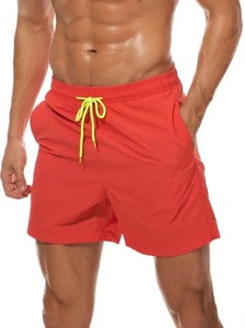 Shorts de Baño de Marca Privada al por Mayor, Estilo Urbano, Ecológicos, Tejido Sólido de Alta Calidad, Transpirables, de Secado Rápido, para Gimnasio y Running - Product Image 6