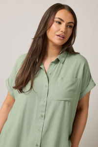 Breathable <b>Linen</b> Rayon Short Sleeve Women Shirts Custom Print Button up Shirts - Product Image 6