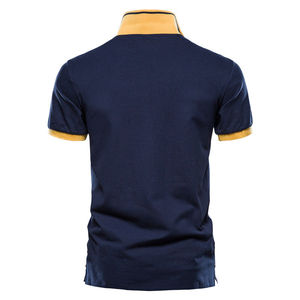 เสื้อโปโลผู้ชายสั่งทำขายส่ง พิมพ์ลายได้ แห้งเร็ว ระบายอากาศดี สวมใส่สบาย ดีไซน์ล่าสุด ลายเรียบ ผ้าถัก - Product Image 2