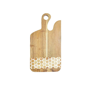Stylish Wooden Chopping Board Rectangle <b>Shape</b> Dishwasher Safe Natural Finish Kitchenware - Product Image 1