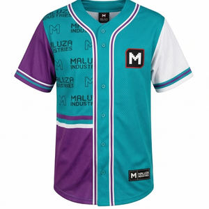 Maillot de baseball style urbain, sublimation pour équipe sportive, MALUZA INDUSTRIES, maillot de baseball premium streetwear - Product Image 1