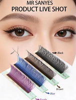 Extensions de cils personnalisables MR Sanyes, nouvelle arrivée, fibre de soie velours Elite pour usage professionnel en salon