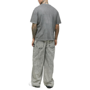 Camiseta de Algodón Grueso para Hombre con Logotipo Bordado en el Pecho, Silueta Relajada, Personalización de Marca, Fabricación OEM al por Mayor - Product Image 2
