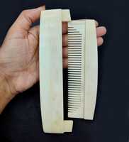 Peigne à cheveux et à barbe en os de buffle, poli, artisanal, écologique, pliable, style animal, peigne de poche pour le soin des cheveux