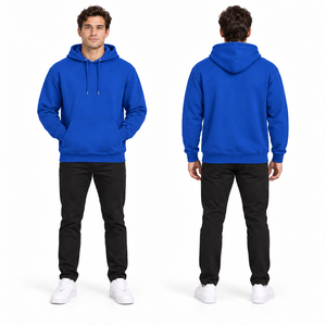 Men's Yellow Hooded Sweatshirt Regular Fit Fleece Casual Pullover Solid Color Pocket Design Winter Wear 100% Cotton Breathable - Product Image 6