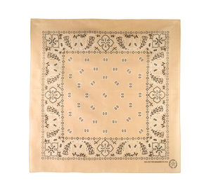 Custom Logo Cotton Polyester Bandana Black&White Paisley Print European-American Style Headwear Square Neck Scarf - Product Image 4