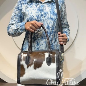 Bolsos de Viaje de Cuero Vacuno 100% Genuino de Primera Calidad, Bolsos de Mano de Lujo para Mujer, Estilo Bandolera, para Fin de Semana - Product Image 1