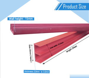 Perfil de PVC en Forma de E de la Mejor Calidad, Resistente a Químicos y a la Corrosión, para Enmarcado de Paneles y Protección de Bordes - Product Image 1
