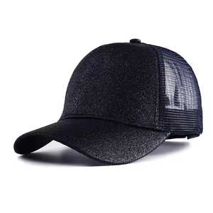 Gold Glitter Mesh Trucker <b>Cap</b> Adjustable Unisex Fashion Hat Spring Summer Party Wear - Product Image 3