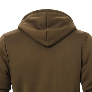 Sudadera con capucha y cremallera completa personalizada para hombre – Sudadera de algodón de alta calidad, color liso, con cremallera, cómoda, estilo urbano - Product Image 4