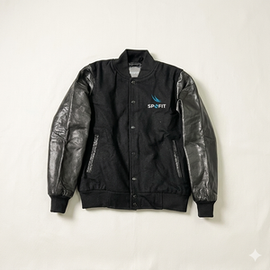 Wholesale Clothing Custom Men Varsity Jackets Casual Plain Sports Jacket Leather Sleeve Solid Color Letterman Jacket for Man - Product Image 1