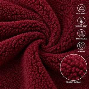 Sweat-shirt à capuche en polaire bordeaux ASKIM IMPEX, vêtement d'hiver décontracté, design avec poche, tricoté, couleur unie, sweats à capuche et sweat-shirts pour hommes - Product Image 5