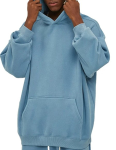 Sweat-shirt à capuche surdimensionné avec logo personnalisé pour homme, 100% coton molletonné, style décontracté, streetwear d'automne, imprimé, avec poche avant - Product Image 5