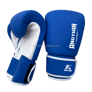 Gants de boxe Muay Thai en cuir à lacets avec logo personnalisé, vente en gros d'usine, avec technologie d'évacuation de l'humidité, gants d'entraînement unisexes - Product Image 1