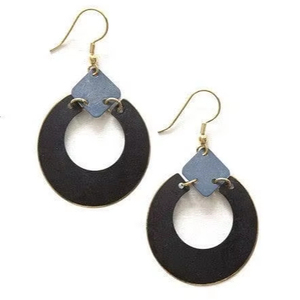Boucles d'oreilles artisanales en corne de buffle de haute qualité, écologiques, de style antique, bijoux de mode pour femmes, en provenance d'Inde - Product Image 1