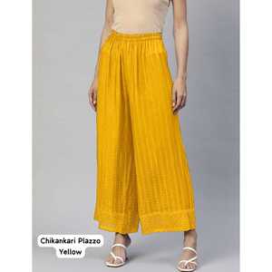 เรยอน chickankari ทำงานทุกวันสีเหลืองเท่านั้น - Product Image 1