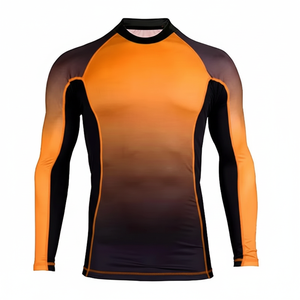 เสื้อรัดกล้ามเนื้อแขนยาว MMA สำหรับผู้ชายแบบ OEM สั่งทำได้ ระบายอากาศได้ดี พิมพ์ลายแบบ Sublimation เต็มตัว ขายส่ง บรรจุภัณฑ์สั่งทำได้ - Product Image 1