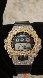 Luxury Men's G SHO Quartz ETA Mechanical VVS Moissanite Business Style Hip Hop Iced <b>Diamant</b>-encrusted Metal Leather 3Bar 42mm - Product Image 3