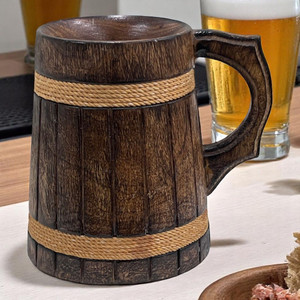 Tasses en bois polies de qualité supérieure, écologiques, Inde, Viking, gravure personnalisée, logo, forme, design de luxe, 300 mm de diamètre, tapis et sous-verres - Product Image 4