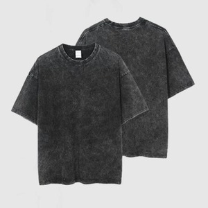 Camiseta Bearfit de alta calidad, fabricada a medida, con lavado ácido, de algodón suave, cuello redondo, manga corta, para hombre, estilo urbano. - Product Image 5