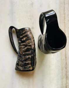 Jarra de Cuerno de Búfalo Vikinga Natural, Hecha a Mano, Estilo Rústico, para Cerveza, Cerveza Alemana, Miel - Product Image 5