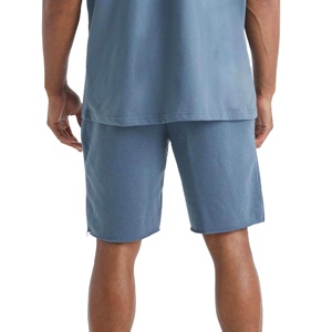 High Quality O-Neck T-<b>Shirts</b> And Shorts Summer Set For <b>Men</b> 100% Cotton <b>Fleece</b> Acid Wash Short Sets Breathable Solid Pattern - Product Image 6