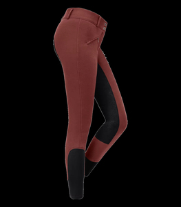 กางเกงขี่ม้าผู้หญิงแบบ Jodhpur & Breeches เอวสูง ผ้าสแปนเด็กซ์แบบเต็มตัว สีแดงเบอร์กันดี/สีแดงเลือดหมู รับผลิตตามแบบ แบรนด์ตามสั่ง ขายส่ง OEM - Product Image 5